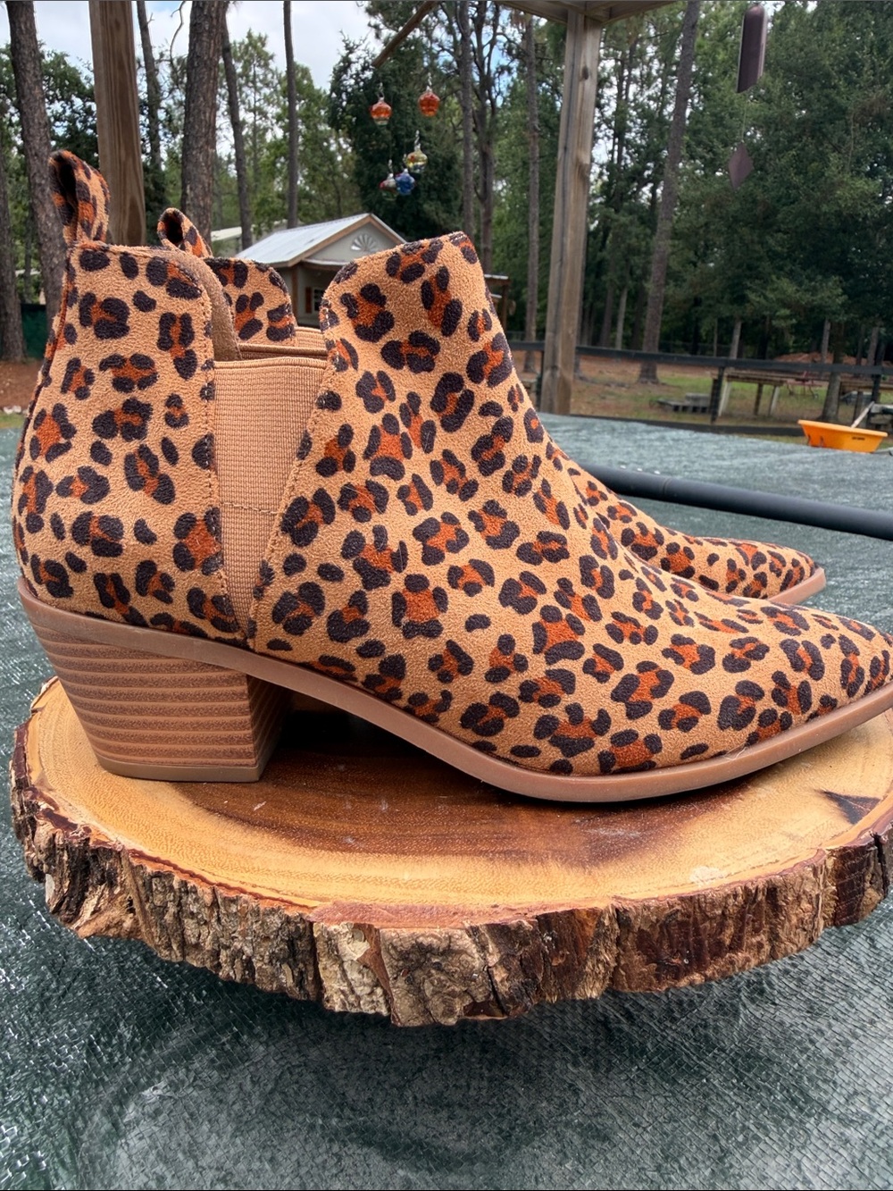 Leopard Print Ankle Boots - Women's Tan/Cheetah Chelsea Boot